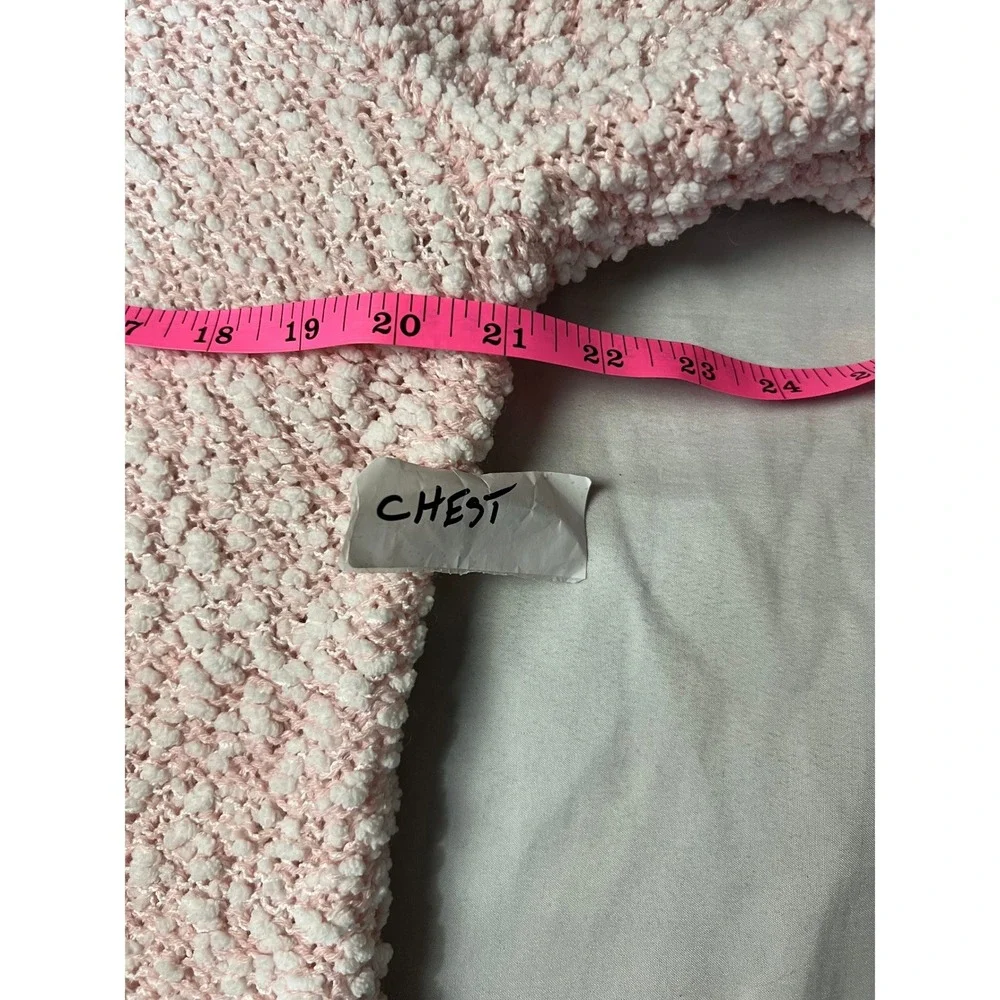 Cato Woman Pink Popcorn Knit Chunky Sweater Size 18W/20W Crew Neck Pullover